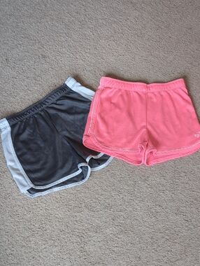 ⭐2/$20 Justice Pink and Gray Athletic Mesh Shorts Set